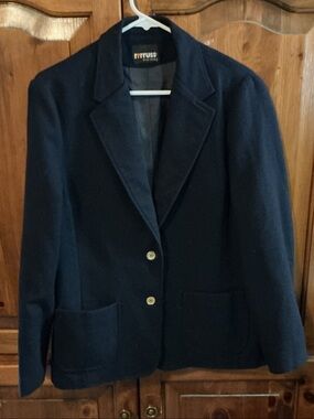 Russ Dark Navy Double Button Lined Blazer Good condition
